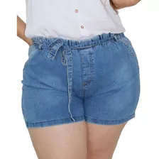 Shorts Jeans Feminina Plus Size Com Lycra 60 Ao 66