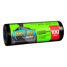 Saco Para Lixo Preto 100l/20kg Dover Roll Resist 15 Unidades