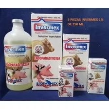 Invermex Desparasitante Para Vacas Ganado 250ml Iverm 5 Pzas