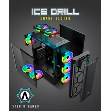 Case Gamer Ice Drill Full Tower Atx 6 Fans 