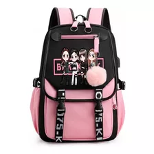 Mochila Escolar Blackpink+ Bolsa Para Bolígrafos + Libro