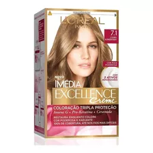 Tinta Loreal Paris Imédia Excellence 7.1 Louro Acinzentado