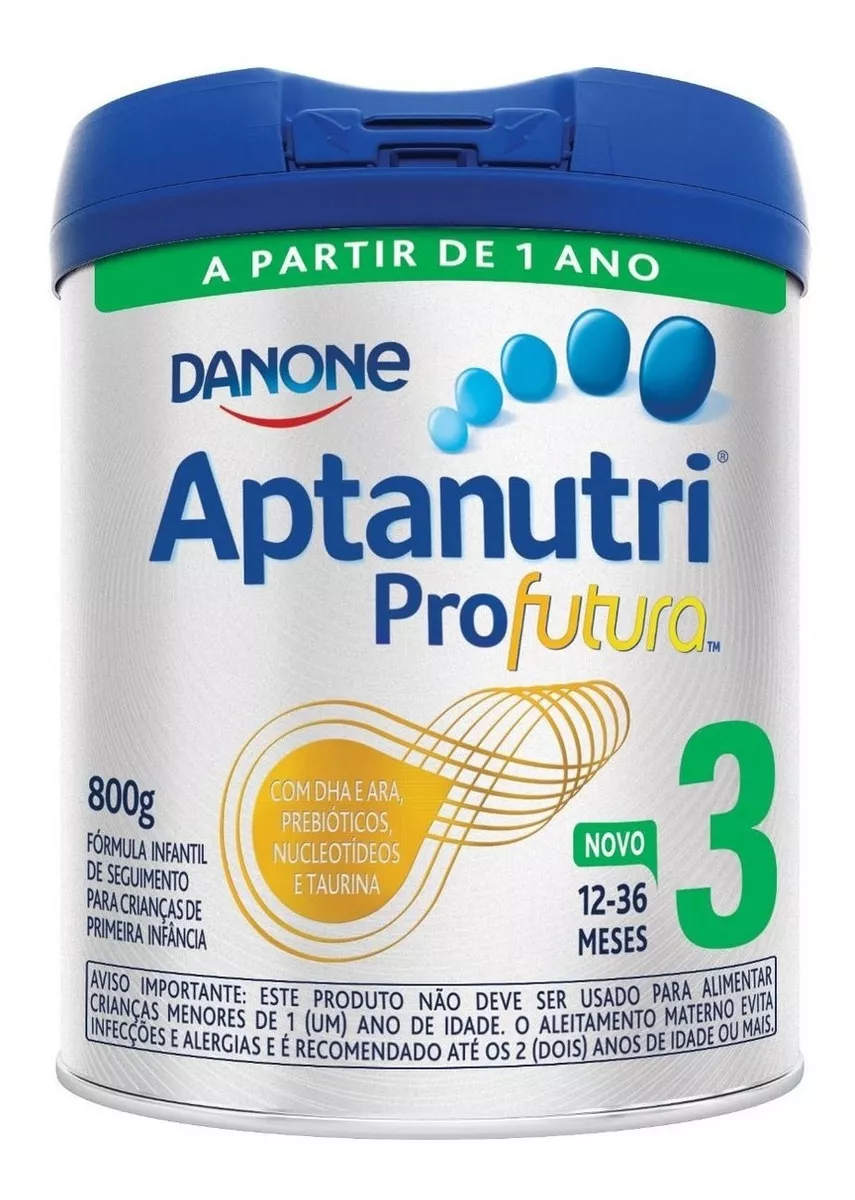 Fórmula Infantil Em Pó Danone Nutricia Aptanutri Profutura 3  Em Lata De 800g - 12 Meses 3 Anos