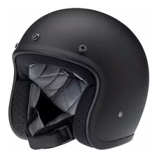 Casco Abierto Biltwell Bonanza Cafe Racer Negro Mate Avant