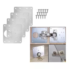 Platina Placa Reparación Bisagras Acero Kit 50 Unidades 