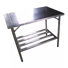 Mesa De Inox 100% Inox Reforçada 70x70x70 Ai304 Promaq