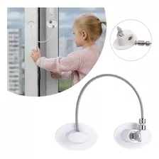 Trava Cadeado Com Chave Para Janela Porta Geladeira Freezer Cor Branco