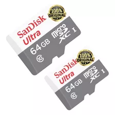 Kit 2 Cartão De Memoria 64gb Sandisk Original P/ Câmera Ip