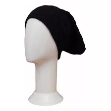 Touca Gorro Beanie Lã Quadriculada Longa 35cm Várias Cores