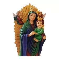 Virgen Perpetuo Socorro Elaborada En Resina De 35cm De Alto.