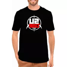 Camiseta U2 360 Tour - Camisa 100% Algodão Preta