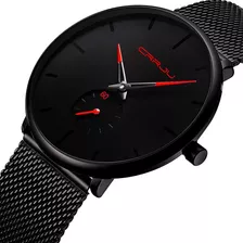 Reloj De Cuarzo Crrju Ultra Thin Premium Para Hombre