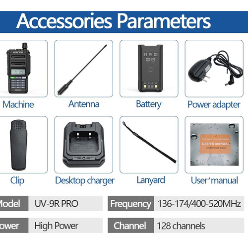 Radio Baofeng Uv-9r Pro V2  Uhf / Vhf Contra Agua Y Polvo Foto 4