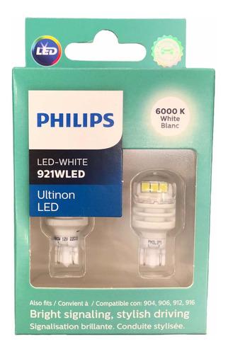 2x Foco Philips Ultinon Led 6000k T15 920 901 922 923 928 Foto 8