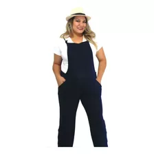 Macacão Gravida Jardineira Plus Size Doce Moda Gestante