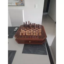 Juego De Mesa Ajedrez De Madera 