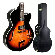 Guitarra Tagima Jazz 1900 Braço Maple Vintage Sunburst +case