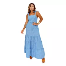 Vestido Versáti Casual Xadrez Multiuso Longo Moda Feminina