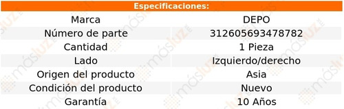 Faro Niebla Izq/der S/foco Gmc Acadia 13/18 Depo Foto 4