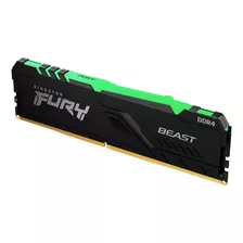 Memória Gamer Fury Beast Rgb 8gb Ddr4 Cl16 Dimm Kingston