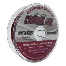 Tanza Nylon Para Pesca Waterdog Monofilamento Ctrol435 100m Color Burgundy