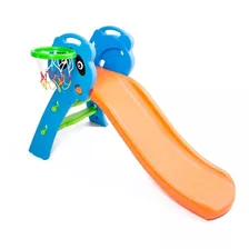 Escorregador Infantil De Plastico Laranja Cor Azul/larajna