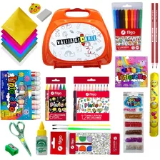 Valija De Arte Cofre Combo Kit Escolar A25 Jardin Primario