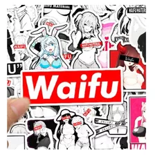 50 Pegatinas Calcomanías Stickers Calcas Adultos Anime Waifu