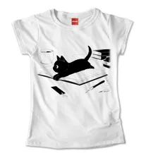 Blusa Gato Libros Tinta Colores Playera Dama Niña Cat 942