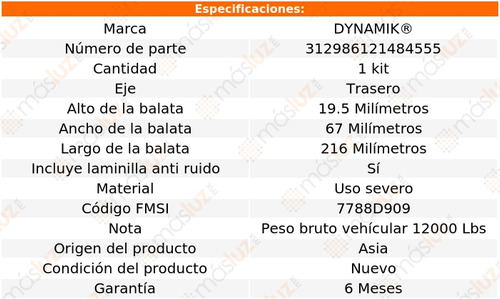 Balatas Severe Duty Tra Silverado 3500 Classic V8 6.0l 07 Foto 3