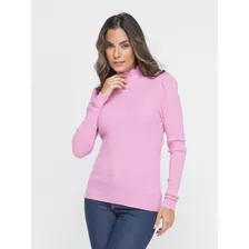 Blusa Tricot Feminina Gola Alta