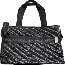 Bolsa Bcbg Bloomingdales Nylon Macia Preta Soft Transversal