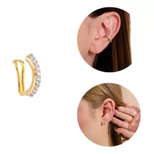 Piercing Pressão Falso Argola Cartilagem Folheado A Ouro 18k