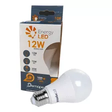 Kit Com 20 Lâmpadas Led 12w 3000k Bulbo E27 Branco-quente