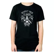 Remera Cthulhu Respect Your Elders Lovecraft 555 Dtg Minos
