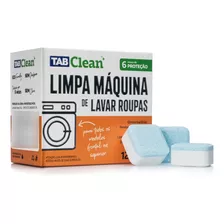12 Tabletes Pastilhas Limpa Maquina De Lavar Roupa Tabclean