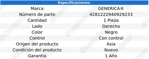 Espejo Chevrolet Chevy 1998-1999-2000-2001 C/control Negro Foto 2