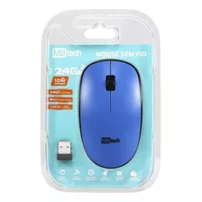 Mouse Slim, Sem Fio, Usb1600dpis, Mac, Windows, Azul, Mbtech Cor Azul