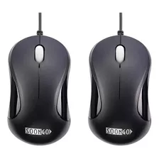 Mouse Soongo Con Cable/negro 2 Und
