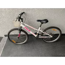 Bicicleta Inf Caloi Ceci Aro24 21v V-brakes Caloi Branca