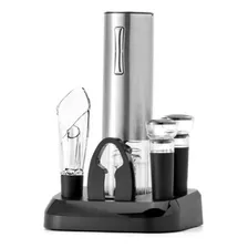 Kit Abridor De Vinhos Elétrico Usb Saca Rolhas 5pçs Inox Br