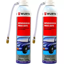 02 Reparador Instantâneo Inflador Pneus Furados Wurth Carro