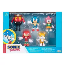 Pack 5 Figuras Sonic Y Sus Amigos 6cm