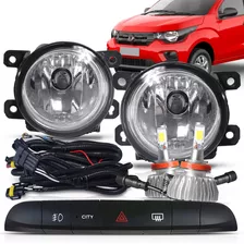 Kit Farol Milha Fiat Mobi 2016 A 2018 + Super Led 6000k 