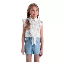 Conjunto Infantil Petit Cherie Verão Com Shorts E Blusa Polo