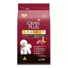 Alimento Gran Plus Gourmet Para Cão Adulto De Raça Mini Sabor Ovelha E Arroz Em Sacola De 3kg