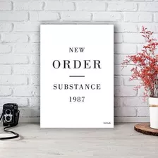 Placa Decorativa Quadro New Order Substance 1987 Tamanho M|