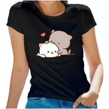 Camiseta Feminina Gatinho Camisa Cats 100% Algodão Gato Fofo