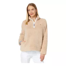 Tommy Hilfiger® chamarra Mujer Forro Sherpa Cremallera Beige