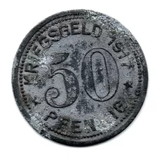 Alemania Notgeld Zinc 50 Pfennig Año 1917 Ciudad De Essen